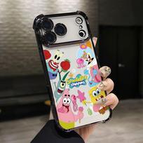 Mielas SpongeBob SquarePants telefono dėklas iPhone 17 Air 16 15 14 Plus 13 12 11 Pro Max X Xs XR 8 e Anti-drop Skaidrus dėklas iPhone 15 Pro