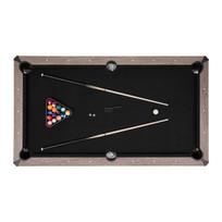 214cm Pool Table Combo Set, 3-in-1 Multi Game Billiards Tables with Dining Top and Ping Pong, 2 Benches for Storage and Accessory, Includes Ball Cue