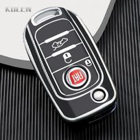 Madingas TPU atlenkiamas raktų dėklas apvalkalas Fiat Tipo Toro Nuovo Freedom 500X Doblo Argo Grazie apsaugai Raktų be atrakinimo pultelio priedai
