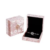 Vintage Rings Bearer Box Pink Necklace Bracelet Case  Ring/necklace/bracelet Storage Rhinestone Bracelet Box
