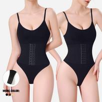 High Waisted Slimming Thong Bodysuit Shapewear with Gridles Seamless Waist Trainer Shaper Lower Belly Fat Shaper for Women M juoda
