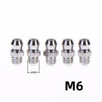 5/10Pcs Ss201 Ss304 Metric External Thread Straight Elbow Type Grease Nipple For Grease Gun Stainless Steel Grease Nipple M6x5 Straight