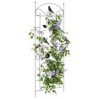vidaXL Garden Fence 3 pcs Black 110 x 40 cm Steel