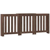 Radiator Cover Oak Look 205 x 21.5 x 83.5 cm