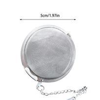 304 nerūdijančio plieno arbatos plikytuvas sferos tinklelio sietelis kavos difuzorius 5CM/7CM/9CM rankena rutulys žolelių prieskonių filtras arbatos maišelis difuzorius