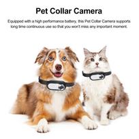 Pet Collar Camera High Definition Portable Dog Tracker Collar Camera Action Sport Dog Cam Cat Video Camera White balta