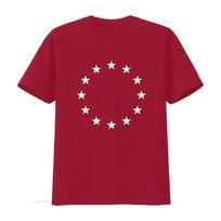 EU European Union White Stars Logo T Shirt Cool Flag Euro Black Cotton S 5XL vintage Washed homme Stretched S blue