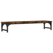 vidaXL Monitor Stand Smoked Oak 85 x 23 x 15.5 cm Particleboard