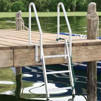 3 Step Dock Ladder Silver 58 x 77 x 144 cm Aluminum