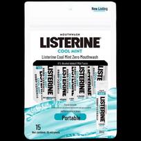 Listerine Cool Mint Zero Alcohol Portable Mouthwash
