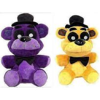 Nights At Freddys Purple Shadow And Gold Bear Plush Doll Toy
