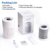 Mini Desktop Air Purifier HEPA Filter Negative Ion Technology Quiet Air Cleaner Portable Air Purifier for Home Bedroom Office balta