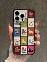 Gongge pony is suitable for Apple 17promax mobile phone case, the new 16 acrylic 14 cartoon cute 13 anti-proof. apple 17promax