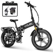 VITILAN i7PRO 3.0 Miesto elektriniai dviračiai 750W variklis 48V 20Ah baterija didžiausias greitis 45 km/h 20*4.0 colių padangos