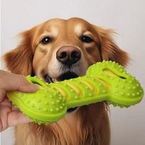 Dog Toys Pet Dog Chew Toys Rubber Bone Toy Bite Resistant Puppy Interactive Stick Puppy Chewing Toy Squeaky Interactive žalia