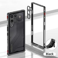 Luxury Metal Bumper Case for ZTE nubia RedMagic 11 Air 5G Aluminium Frame Protective Cover +Metal Lens Protection Film For ZTE nubia RedMagic 11 Air 5G 6.85"&Opp Bag