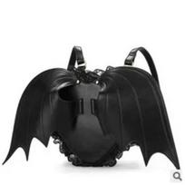 Autumn new black angel devil bat backpack, women's lace lace backpack women's bag juoda