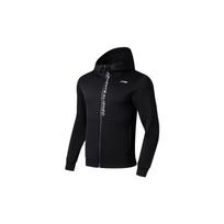 Li-Ning Solid Color Zip-Up Hoodie Men Sweatshirts Black AWDT051-1 4XL black