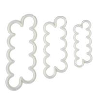 3 vnt. 3D gėlės formos pjaustyklė, rožės žiedlapio torto forma, fondanto torto dekoravimo forma, cukraus meno forma, „pasidaryk pats“ kepimo įrankis