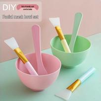 Silikoninis kaukės šepetėlis ir maišymo dubenėlis rinkinys molio kaukių tepimui ir valymui Mask Bowl - Red