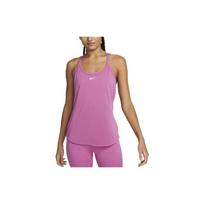 Nike Dri-FIT One Elastika Solid Logo Round Neck Tank Top Women Tops Purple Red DD4941-665 S