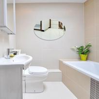 42*27CM Mirror Decoration Wall Sticker Acrylic Ellipse Mirror Wall Stickers Home Decoration Wall Sticker for Bathroom sidabras