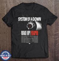 System Of A Down Wake Up South American Tour 2025 T Shirt Full Size S-5XL Unisex T-Shirt S