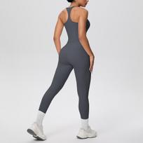 Cross-Strap Racerback Yoga Fitness Set with Hip-Lifting Pants L white