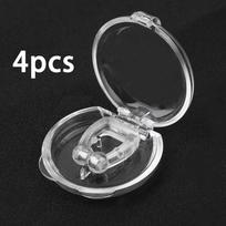 Silikono magnetinė nuo knarkimo apsauganti nosies segtuko padėklas miegui padedantis kvėpuoti nakties įrangos diržo dėžutė 4pcs