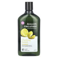 Avalon Organics, šampūnas, skaidrinantis, citrina, 11 fl uncijų (325 ml)
