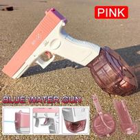 Electric Water Gun Playthings Bursts Children s High pressure Strong Charging Energy Water Automatic Water Spray Children s Toy Guns rožinė