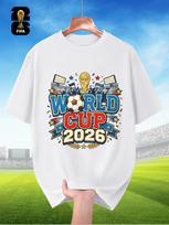 FIFA Themed Men'S Breathable Summer Short-Sleeve T-Shirt, Featuring a Hercules Cup Football Print, Available in Multiple Colors S balta