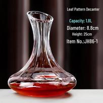 Leaf Pattern Glass Wine Decanter