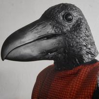 Helovino mielas gyvūno varnas kostiumas kaukė erelio galvos kaukė karnavalo cos apsirengimo rekvizitai Hairless Raven gray