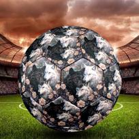 Wolves Indoor Soccer Ball Size 5 Colorful All Ages Machine Stitched PVC Competition Ready Durable High-Bounce