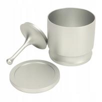 58mm Aluminium Alloy Coffee Powder Picker Dosing Cup with Dosing Ring Coffee Powder Receiver sidabras