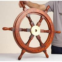 Nautical Wheel Medinis laivo ratas Nautical 45,72 cm laivo ratas Kapitono ratas Piratų akcentas Valčių kolekcionuojami daiktai Namų dekoras 18 colių