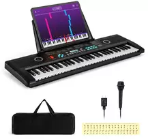 Elektrinė klaviatūra 61 klavišas rožinė