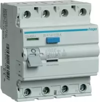 Srovės nuotėkio relė Hager CD425J (A, 25A, 4P, 30mA, 230V)