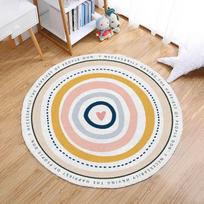 Apvalus kilimas Vaikų kambarys Kabantis krepšys Kėdė Grindų kilimėlis Animacinis filmukas Lovagalis Mielas mergaitės miegamojo kilimas diameter 80cm