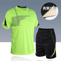 Short Sleeve Football Basketball Tennis Shirt Quick Dry Fitness Sports Set Suits Sportswear S