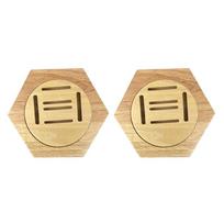 Honeycomb Combination Medal Display Stand Building Block Toys Hexagonal Wood Medal Rack Creative Splicing Wall Decor 2Pcs