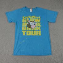 Kanye West Glow In The Dark Tour Shirt Mens Small Blue Takashi Murakami 2009 Tee S