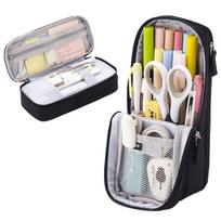 Large-capacity Folding Pencil Case Double-layer Aesthetic Pen Storage Bag Portable Zipper Student Stationary Boxes School/Office juoda