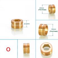 1~10Pcs 20/22/24mm  to 1/2  3/4  Brass Faucet Aerator Adapter Connector Tap Fitting Connector  Male & Female  Fine/Coarse Tooth (as the picture,1pcs)
