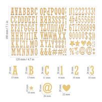 3Sheets 3D Gold Letter Stickers Waterproof Self Adhesive 3D Letter Alphabet Stickers Three-Dimensional Bubble Design beige