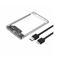 High Quality 2.5 Inch SATA USB3.0 Hard Disk Enclosure Plastic Case Supports 6TB 5Gbps Hard Disk External Interface 2.5" balta