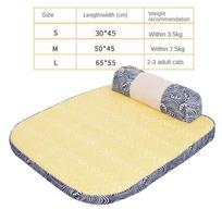 Cool Rattan Mat Cat Litter Pet Mat Four Seasons Universal Detachable Dog Mat Summer Breathable Pet Bed S