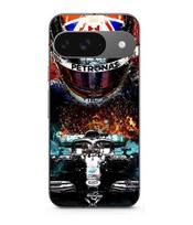 Coque - MANIACASE - Google Pixel 9 - Souple - Noir - Lewis Hamilton Mercedes 44 juoda