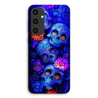 Case For Samsung Galaxy S25 FE Colorful Blue Skulls Maniacase juoda